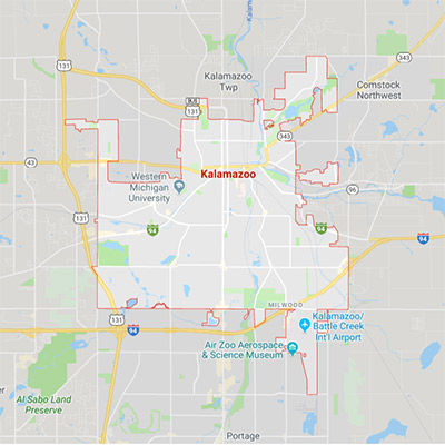 Map of Our Kalamazoo Service Area